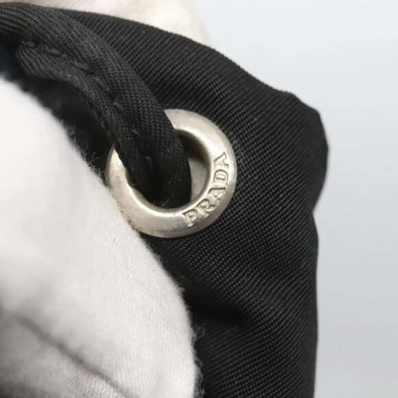 PRADA Pouch Nylon Black Silver Auth - Picture 8 of 15